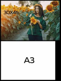 Соотношение формата A3 и фото 30х45